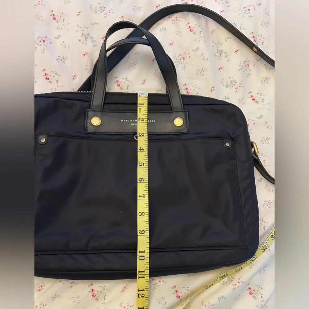 Marc by Marc Jacobs Black Laptop Bag with Gold Hardware